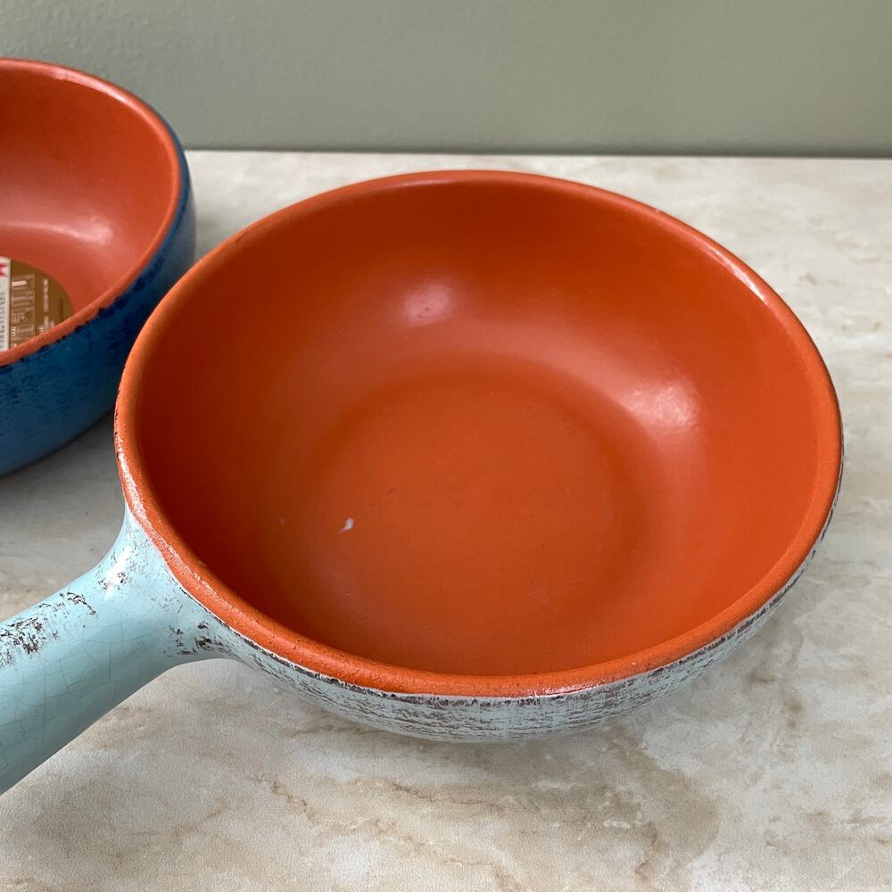Vintage Set of De Silva Terracotta Soup Dishes - Made in Italy 1980s Bakeware - Picture 5 of 10